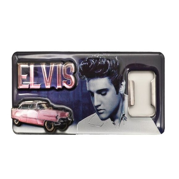 Elvis Presley Pink Cadillac Magnet Bottle Opener Magnetic New The King Picture - Picture 1 of 4